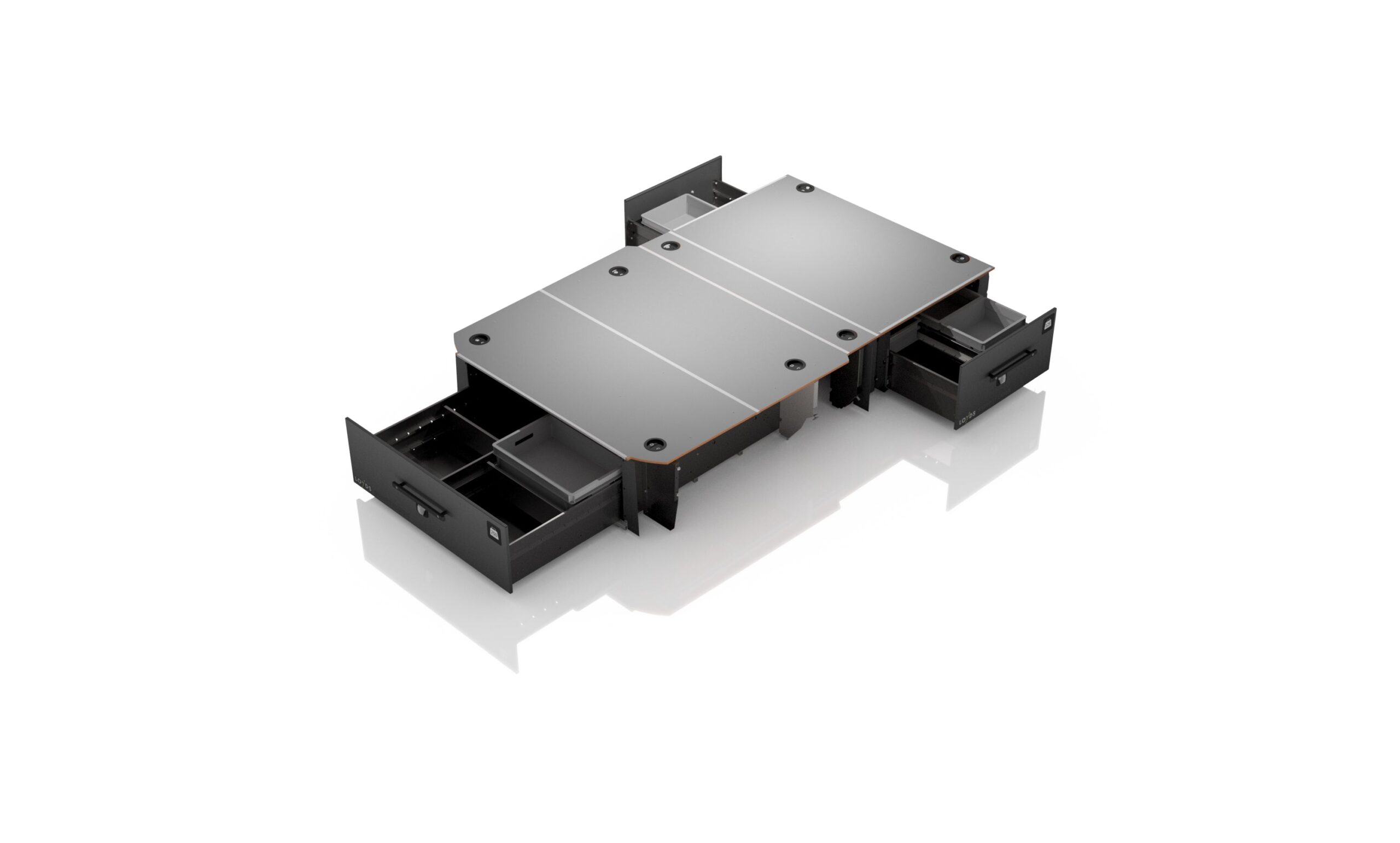 Smartfloor Bilinnredning til Transporter (lang) - tilpasset bil med varmeveksler i varerom - Bilde 4