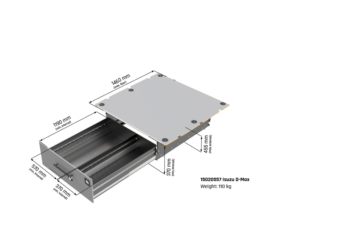 Smartfloor Bilinnredning til D-Max - Bilde 2